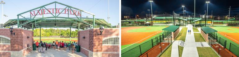 Majestic Park Ballpark collage in Hot Springs, Arkansas