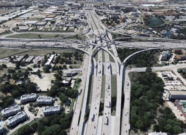 rendering of IH 30 and SH 360 without labels