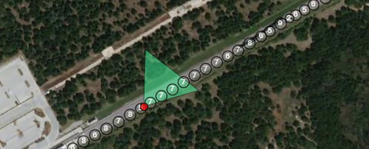 DART rail line map satellite view