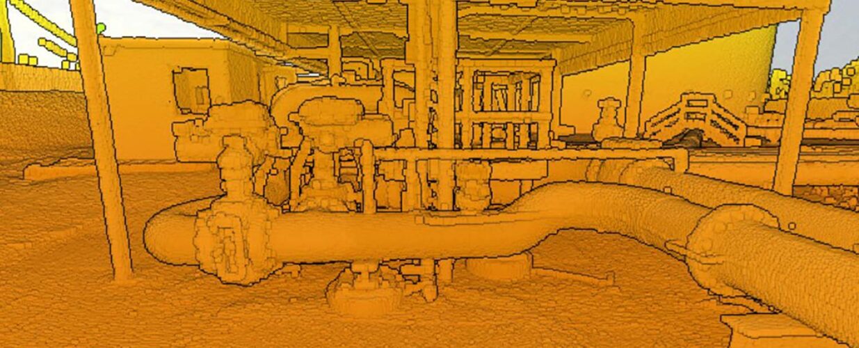 lidar 3D modeling of transfer station pipelines