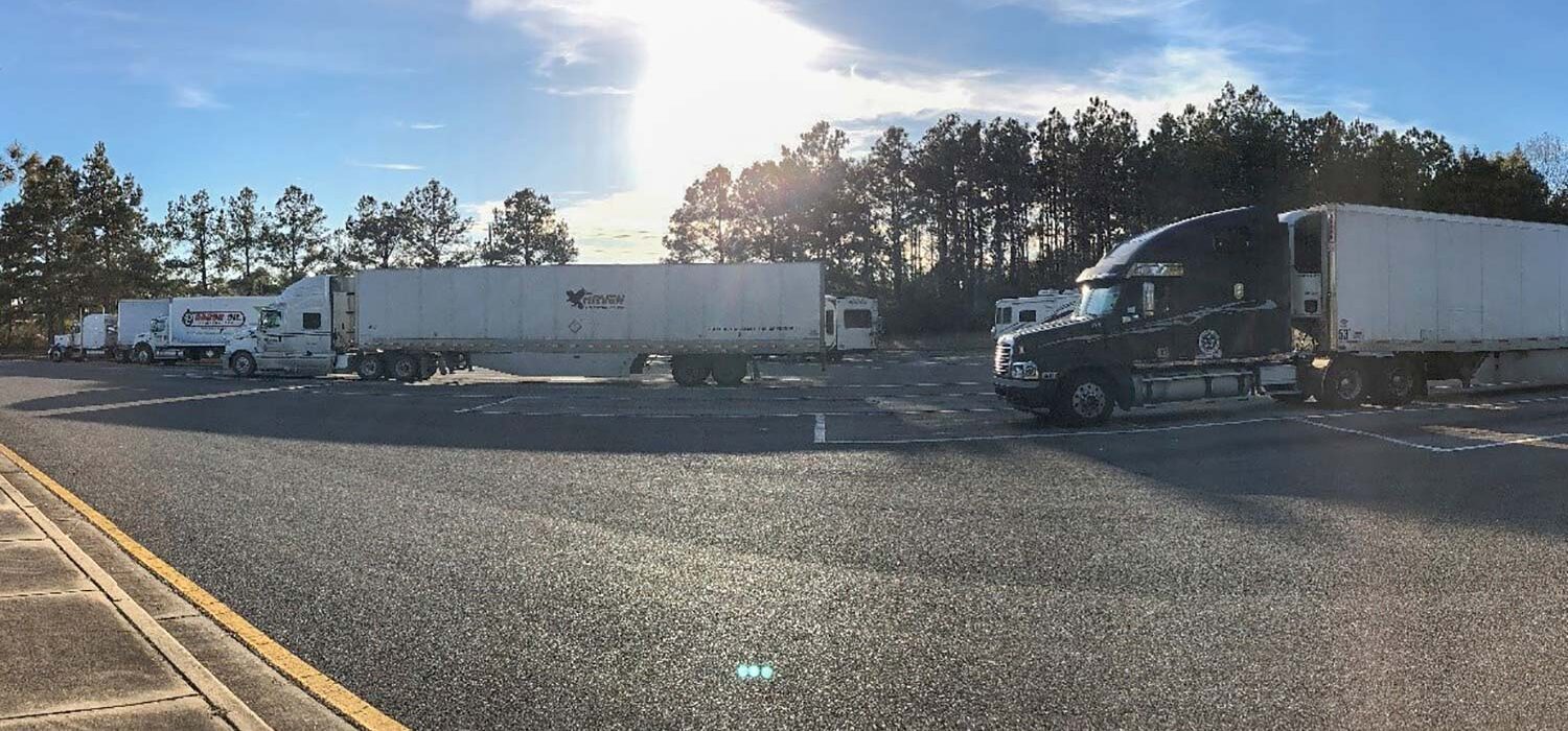 semi trucks on the road