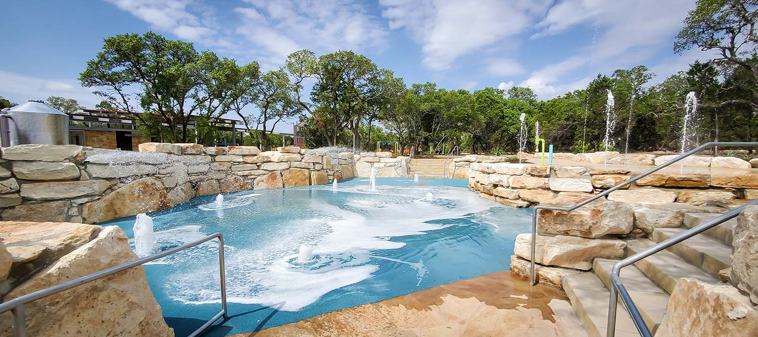 water feature area landscape architecture Leander Lake Park