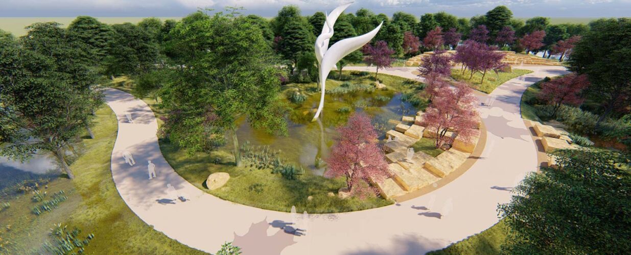 3D rendering Trinity Forest spine trail