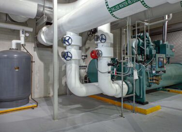thermal plant chiller and piping system South Texas College