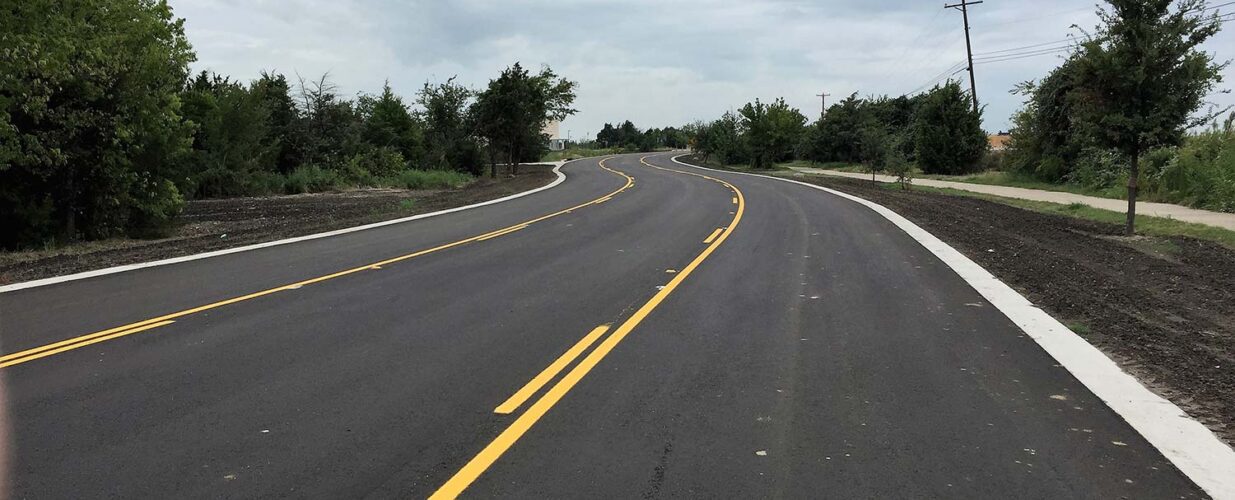 City of Pflugerville newly paved road