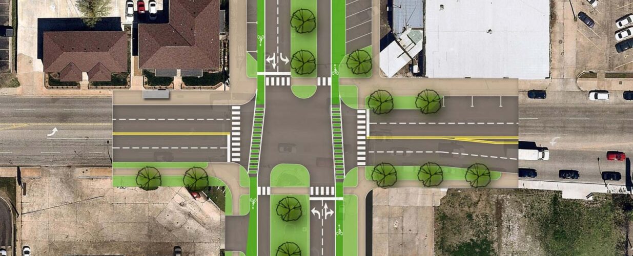 aerieal digital rendering view of intersection at NW 23rd street