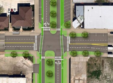 aerieal digital rendering view of intersection at NW 23rd street