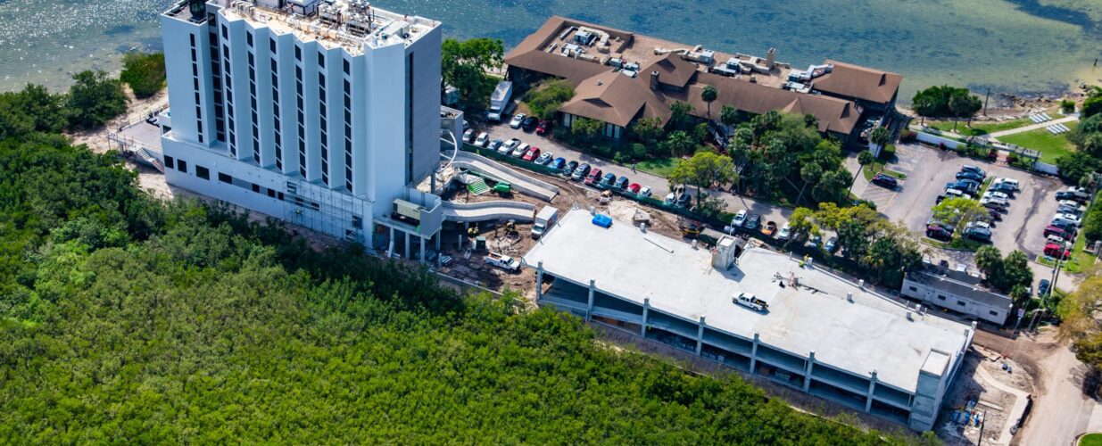 The Current Hotel by the Tampa Bay aerial view