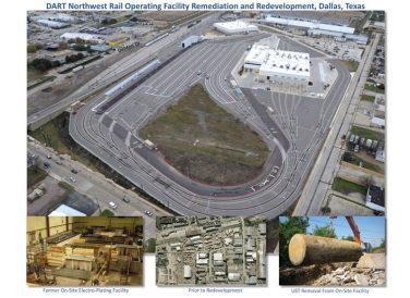 graphic of DART Northwest rail operating facility remediation and redevelopment