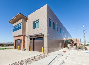 side garages at DWU Flood Control Operations Center