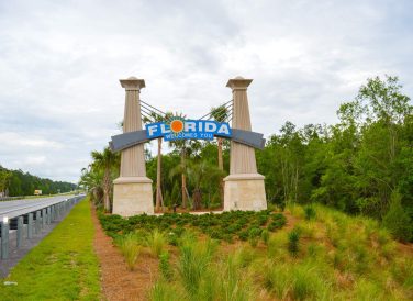 Florida welcomes you stateline welcome sign