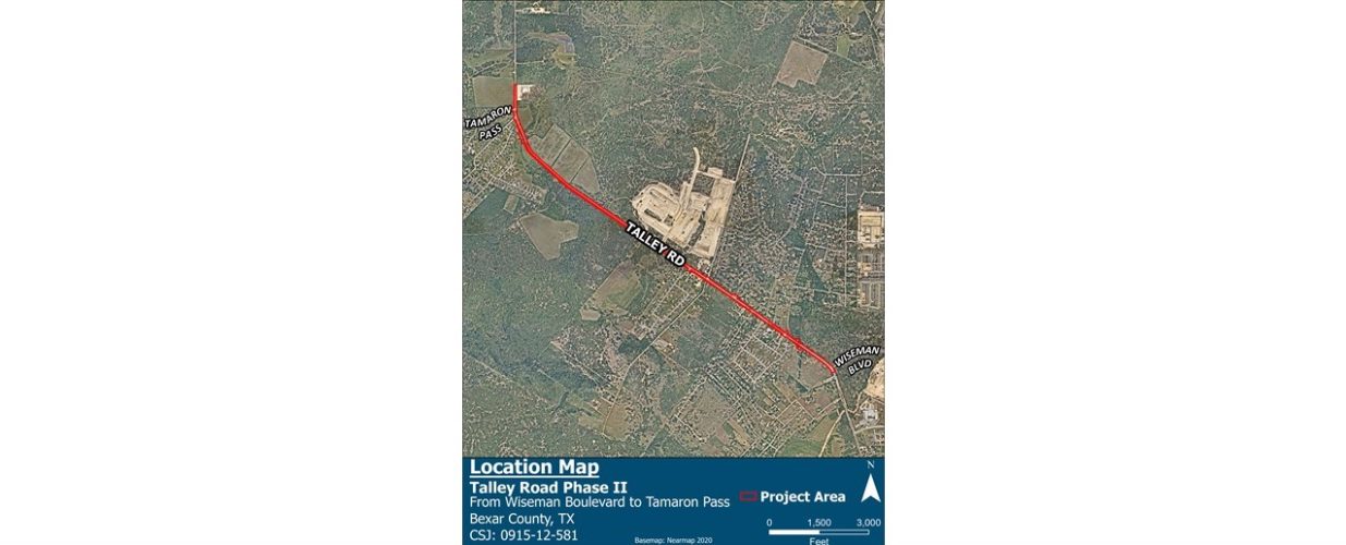 location map of Talley Road Expansion phase 2