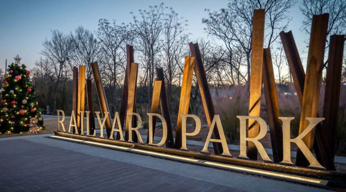 Railyard Park at dusk