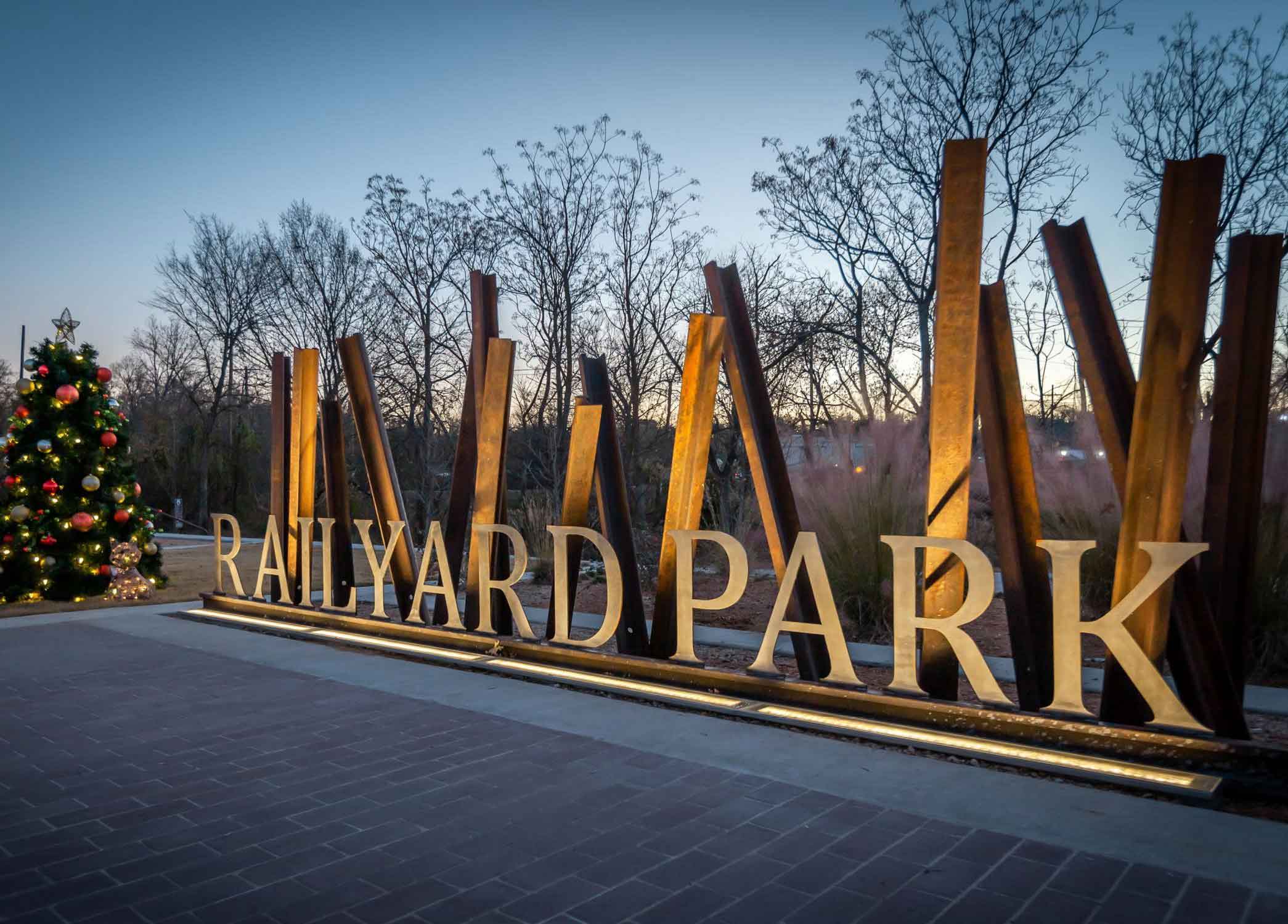 Railyard Park at dusk