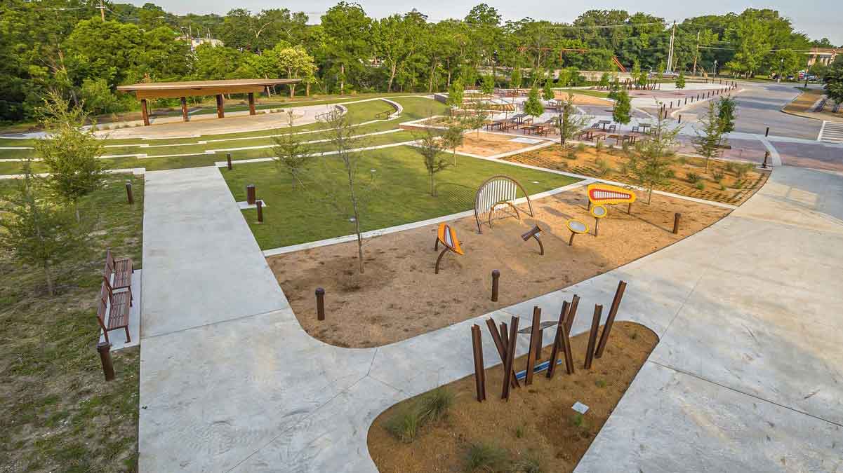 Waxahachie amphitheater at Railyard Park