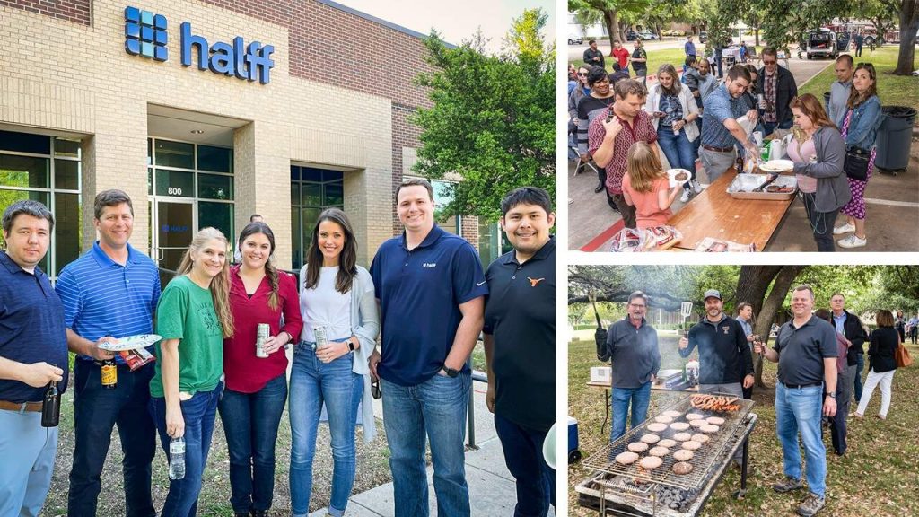 Halff Spring picnic collage Frisco and Richardson offices