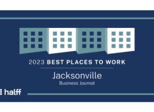 Halff Jacksonville Florida Best Places to Work Award graphic 2023
