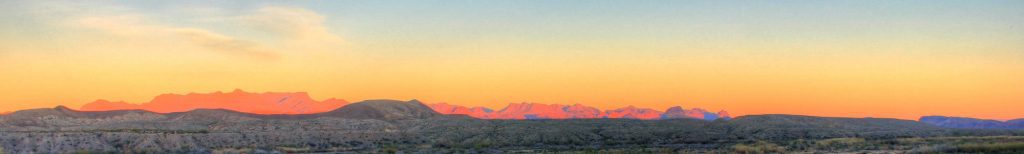 Big Bend Texas at sunset