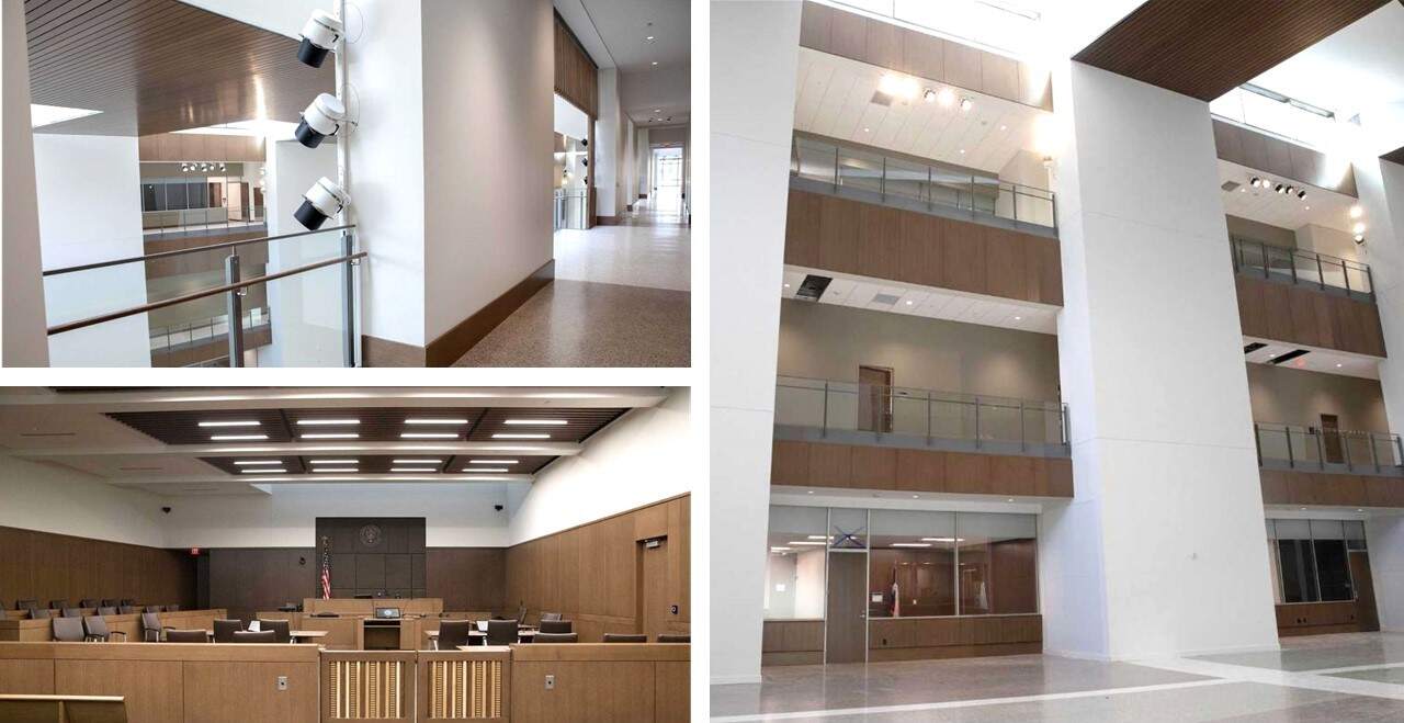 interior of the San Antonio Federal Courthouse project with ICT/MEP work