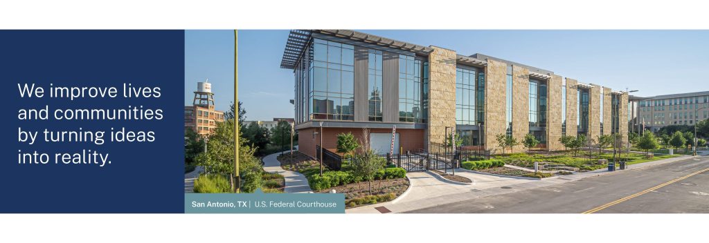 purpose graphic of San Antonio United States Federal Courthouse by Halff